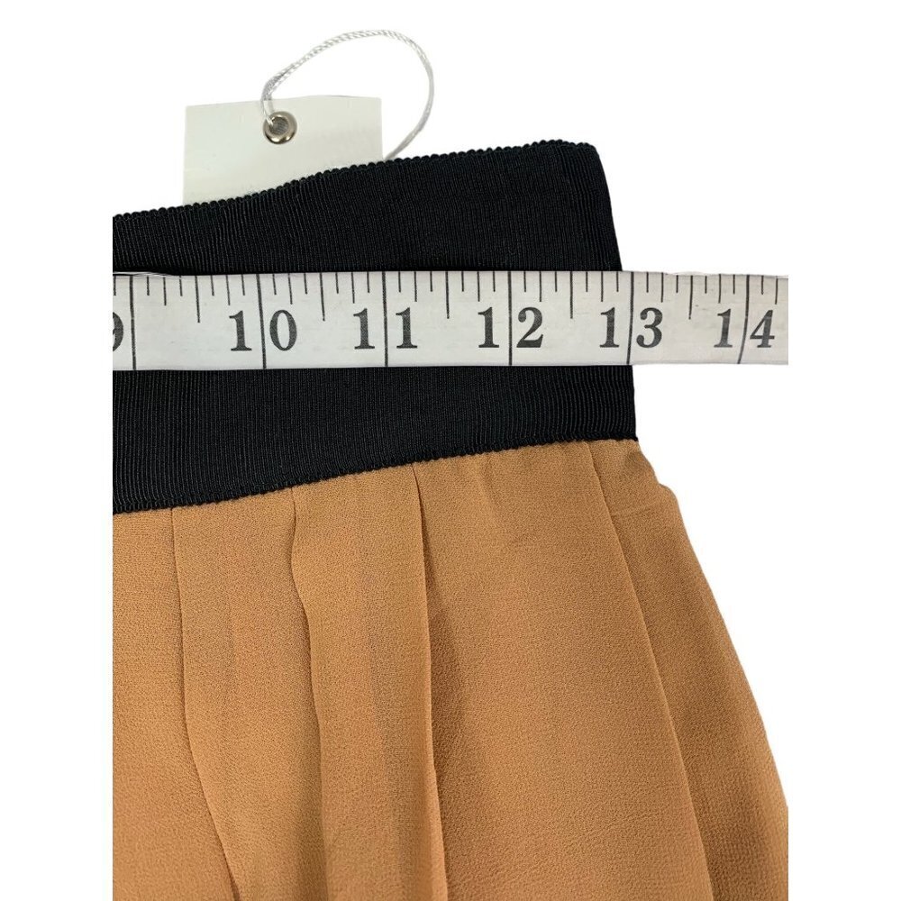 Lush Women's Long Shear Tan Skirt w/ Pockets - Picture 5 of 6